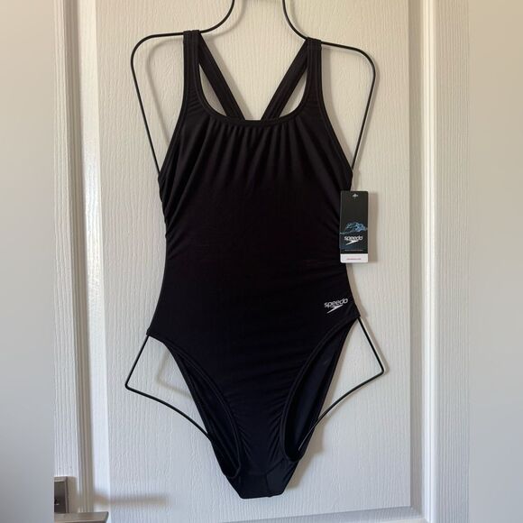 Speedo Women's Swimsuit One Piece ProLT Super Pro Solid Black Adult 12/38 NWT - Picture 2 of 10